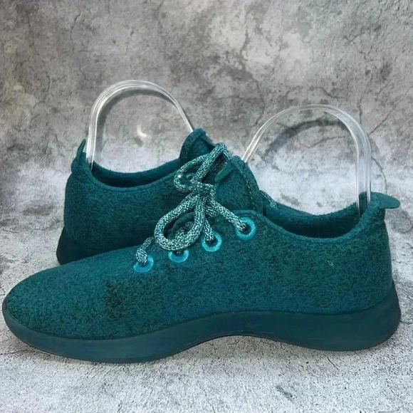 R2-6-4. ALLBIRDS RUNNING SHOES SNEAKERS MERINO WOOL TUKE TEAL BLUE WOMEN’S 7 - Picture 9 of 9